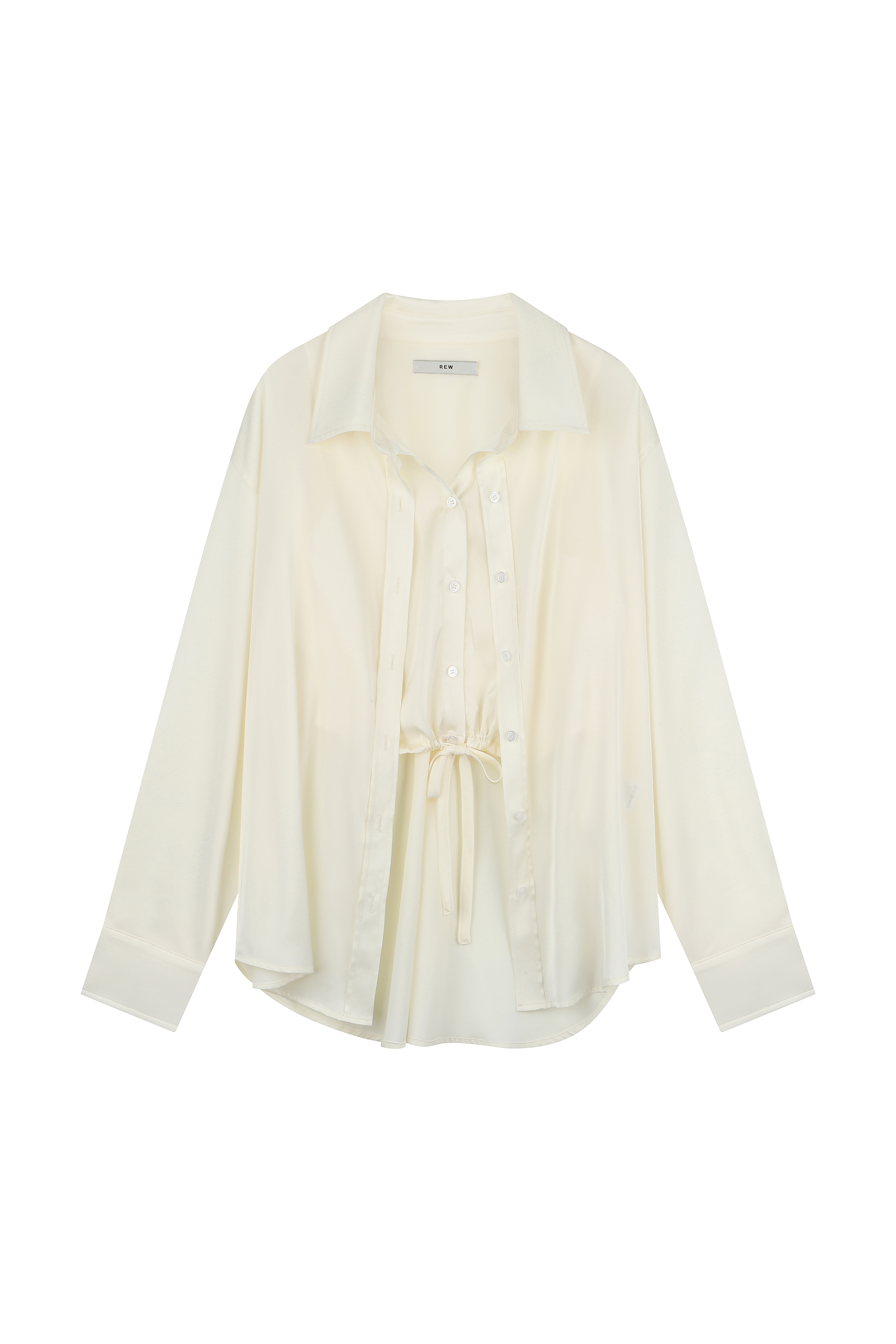 double layered silk blouse - l/lemon